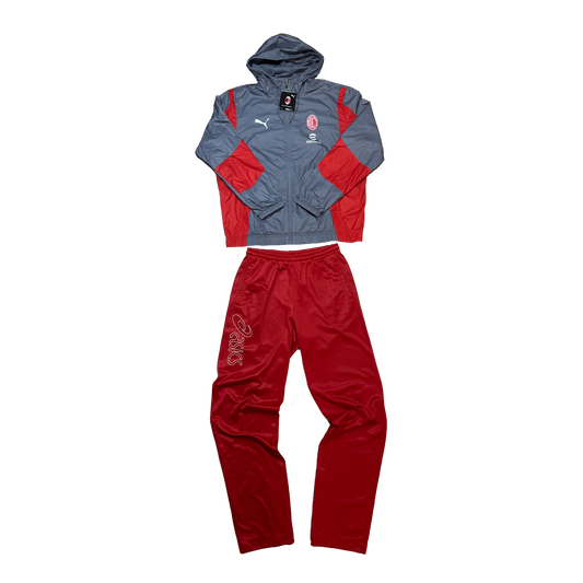 AC Milan Puma Trackjacket (L) x Asics Trackpants (M)