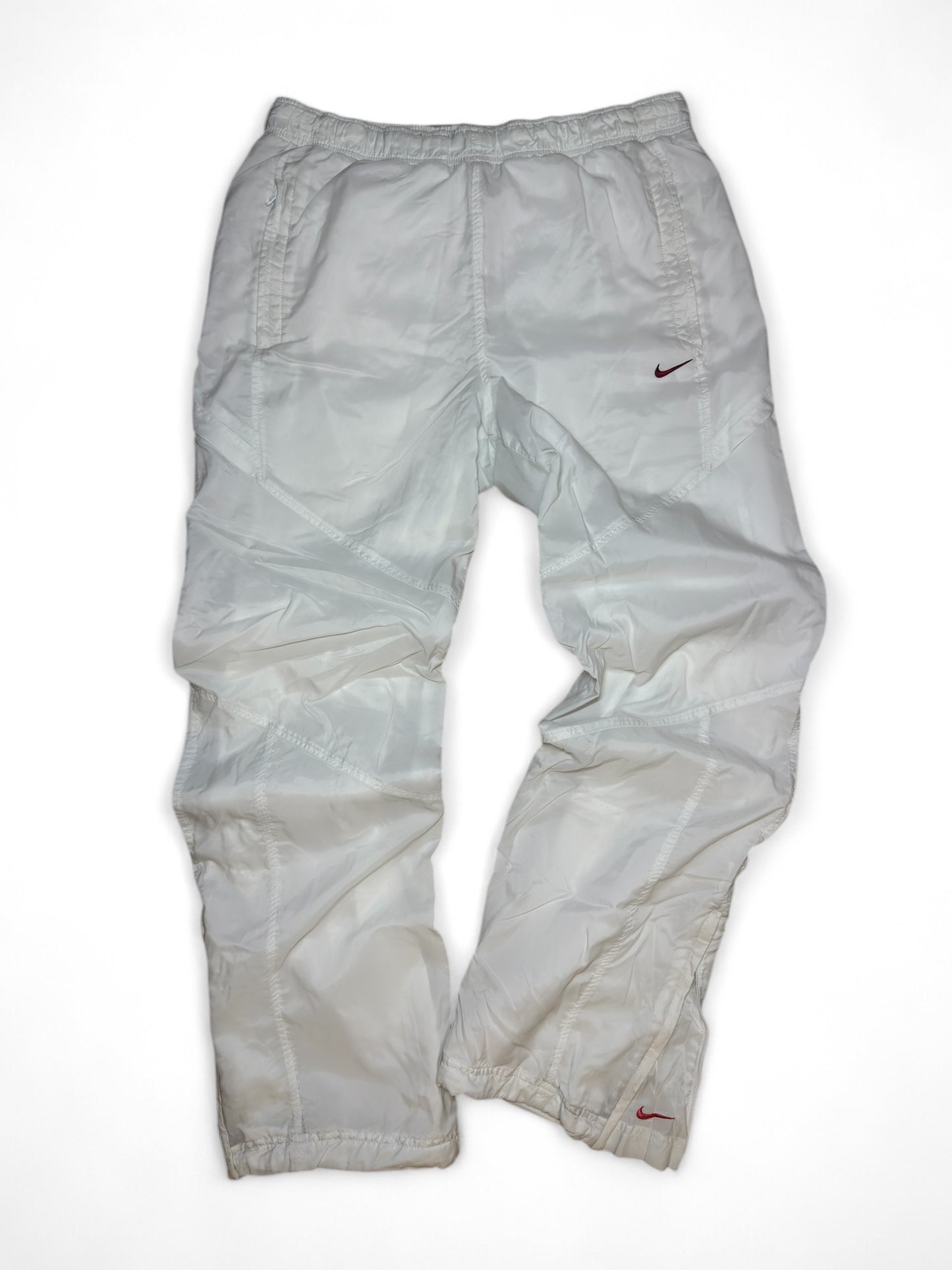 Nike Weiß/Rot 2000er Trackpants (S)