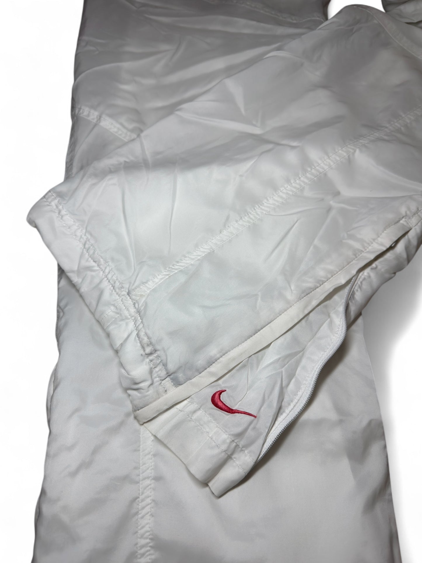Nike Weiß/Rot 2000er Trackpants (S)